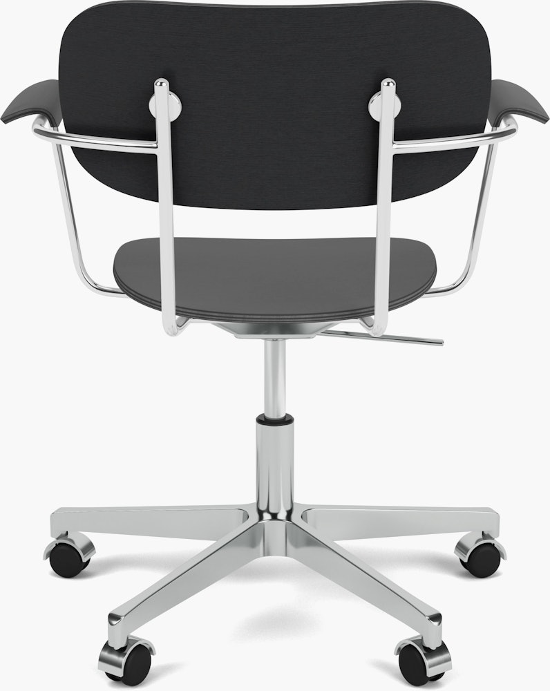Co Veneer Task Chair in Black and Aluminum