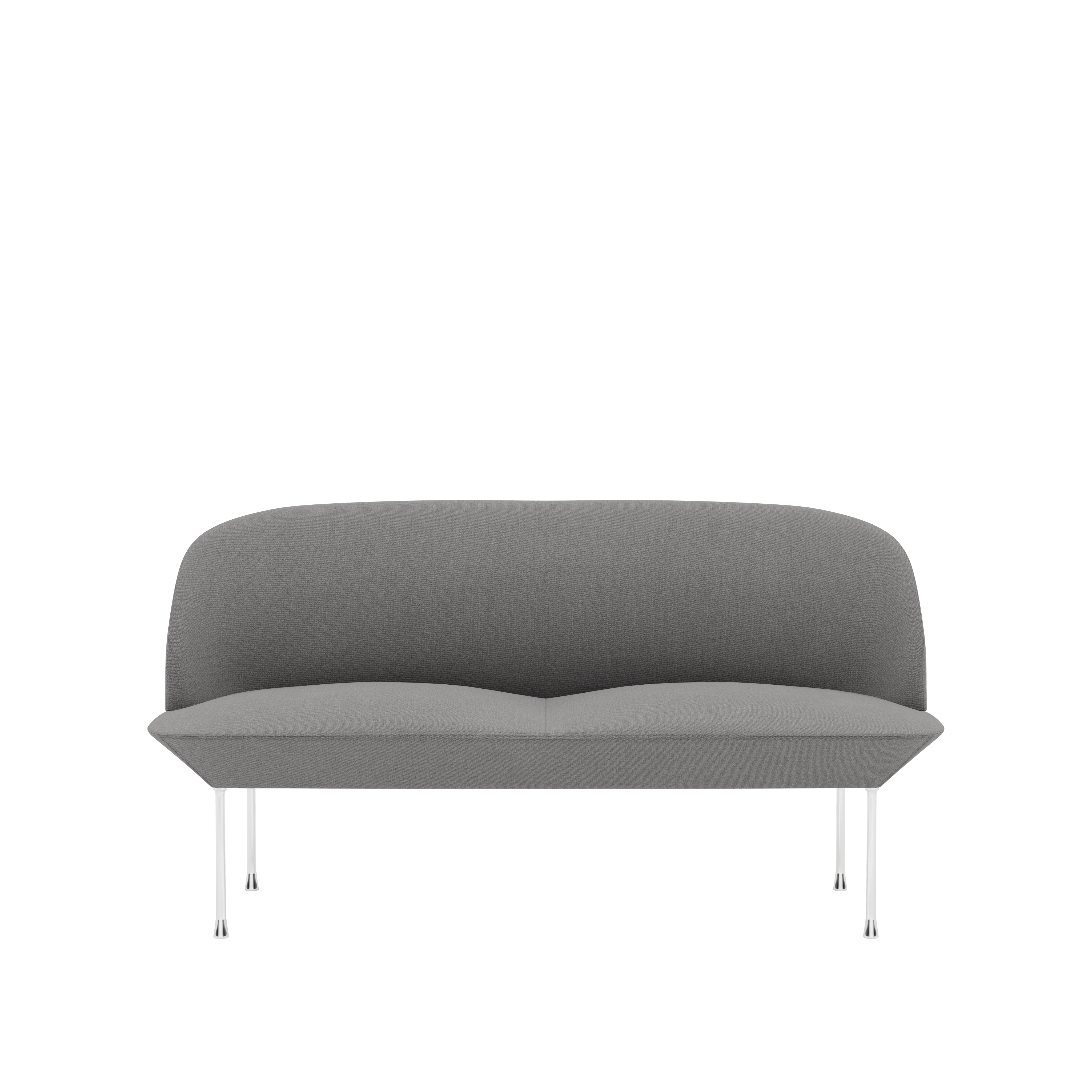 Oslo Sofa, 2-Seater\LEG: Chrome\FABRIC: Vidar (E)\COL: 152 Dark Grey