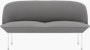 Oslo Sofa, 2-Seater\LEG: Chrome\FABRIC: Vidar (E)\COL: 152 Dark Grey
