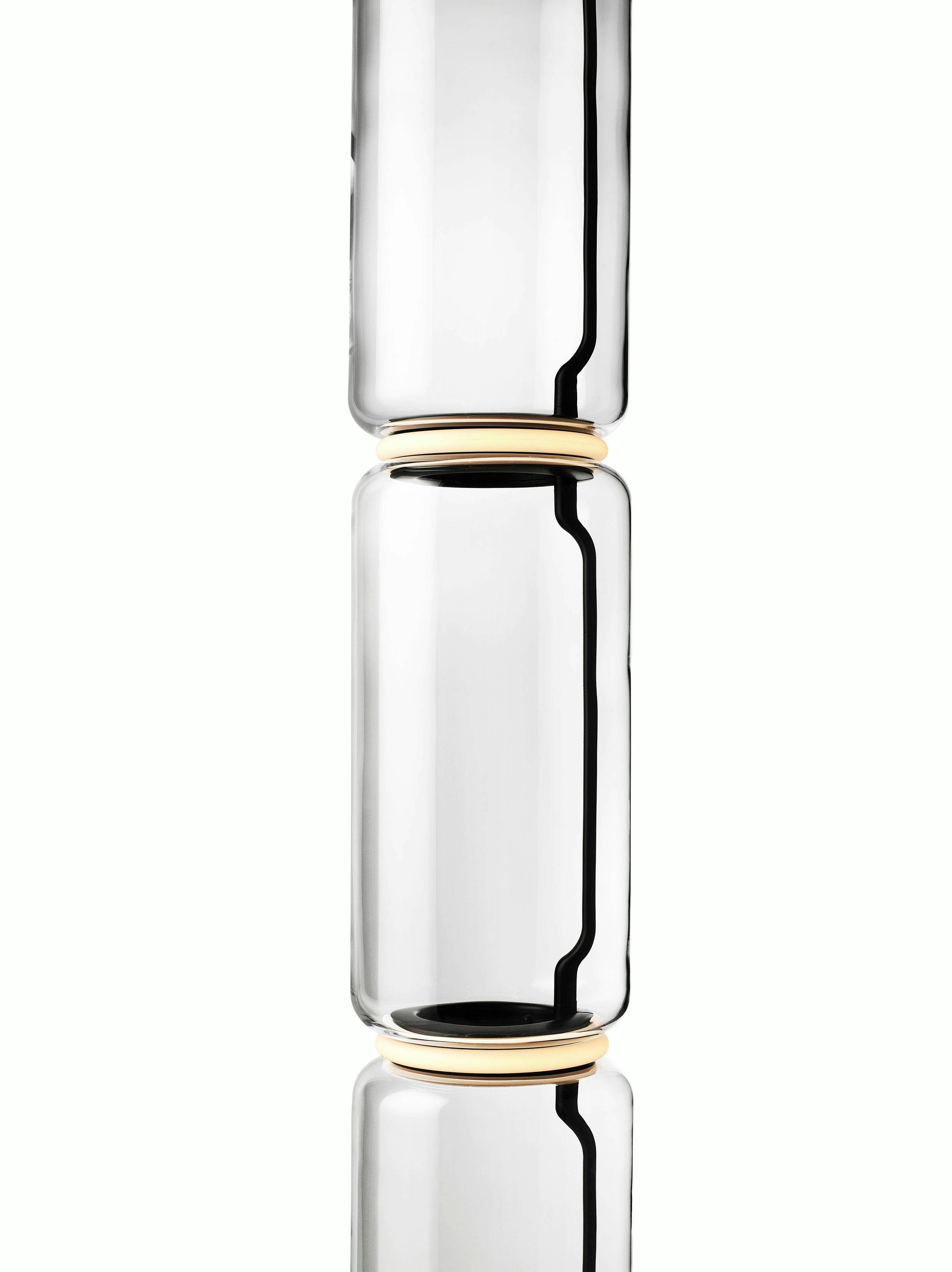 Noctambule Suspension 3 Low Cylinder in Clear Glass