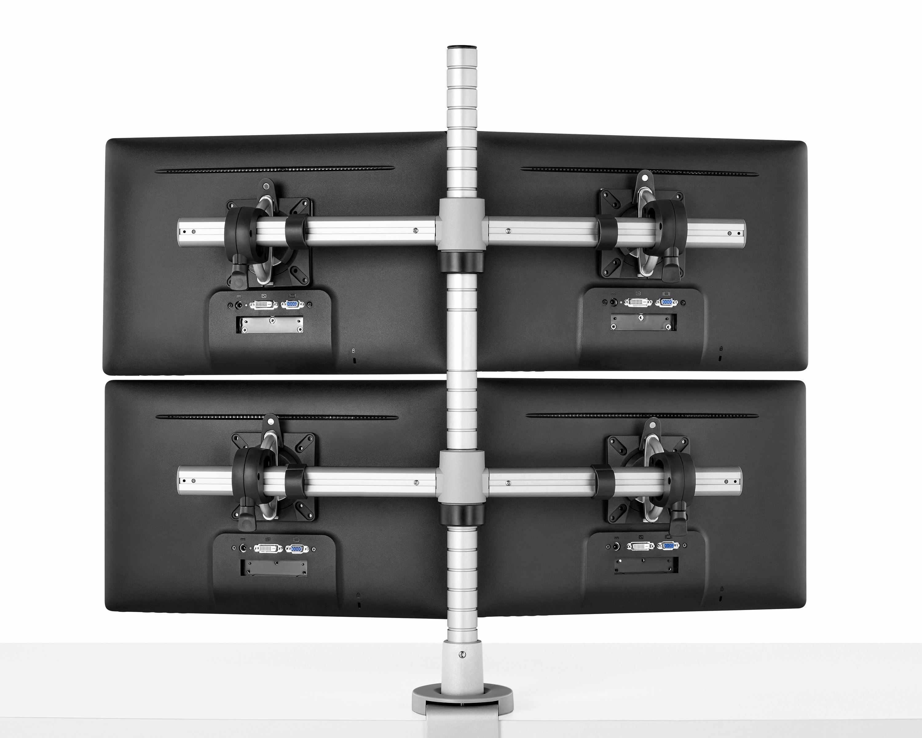 Wishbone Quad Bar Monitor Arm, High-Load Clamp