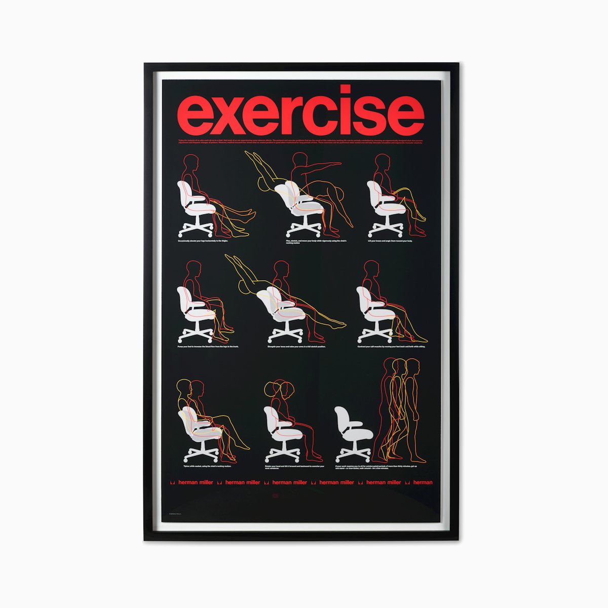 Exercise Poster Exercise Framed Poster