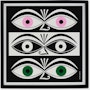 Girard Environmental Enrichment Poster - Eyes - black and white poster with colorful eyes