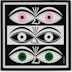 Girard Environmental Enrichment Poster - Eyes - black and white poster with colorful eyes
