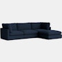 Hackney Lounge Compact Sectional - Flamiber, J4 Dark Blue