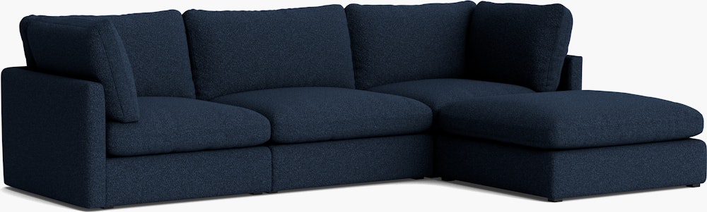 Hackney Lounge Compact Sectional - Flamiber, J4 Dark Blue