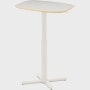 Small Passport Work table with white top, white base and glides