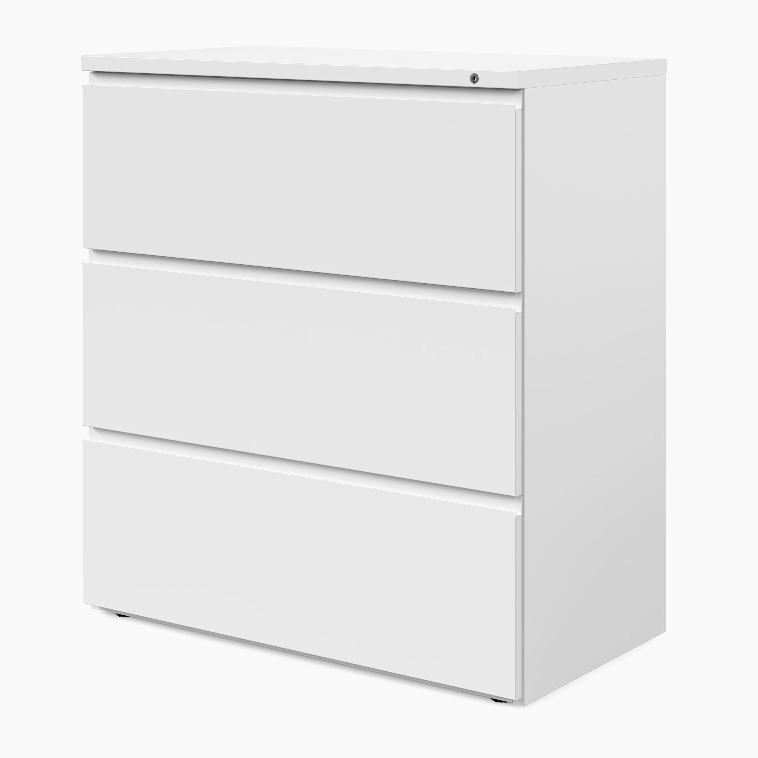 White Series 2 lateral file storage, viewed from a front angle.