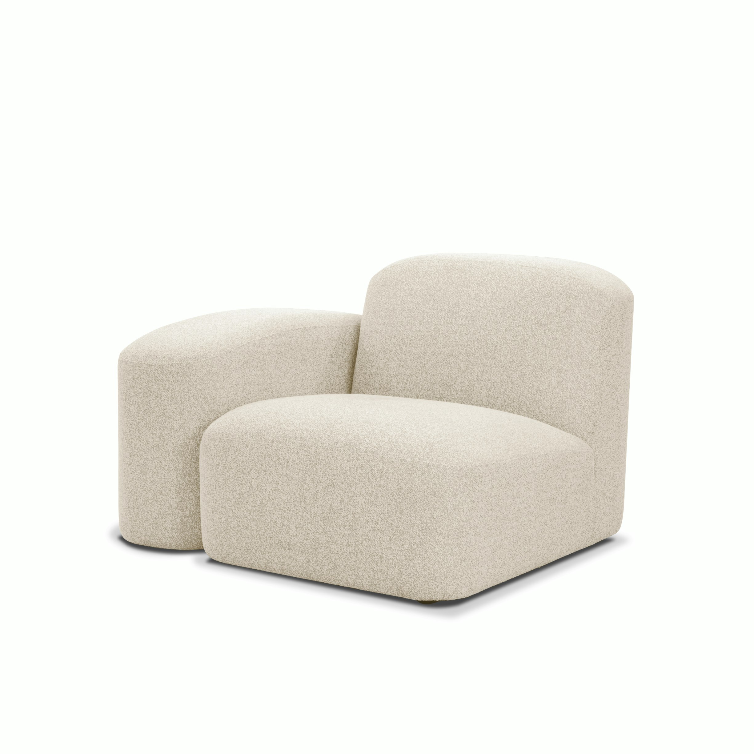 Muse Outdoor One Arm Single Seat - Left Arm Facing, Collaroy Static