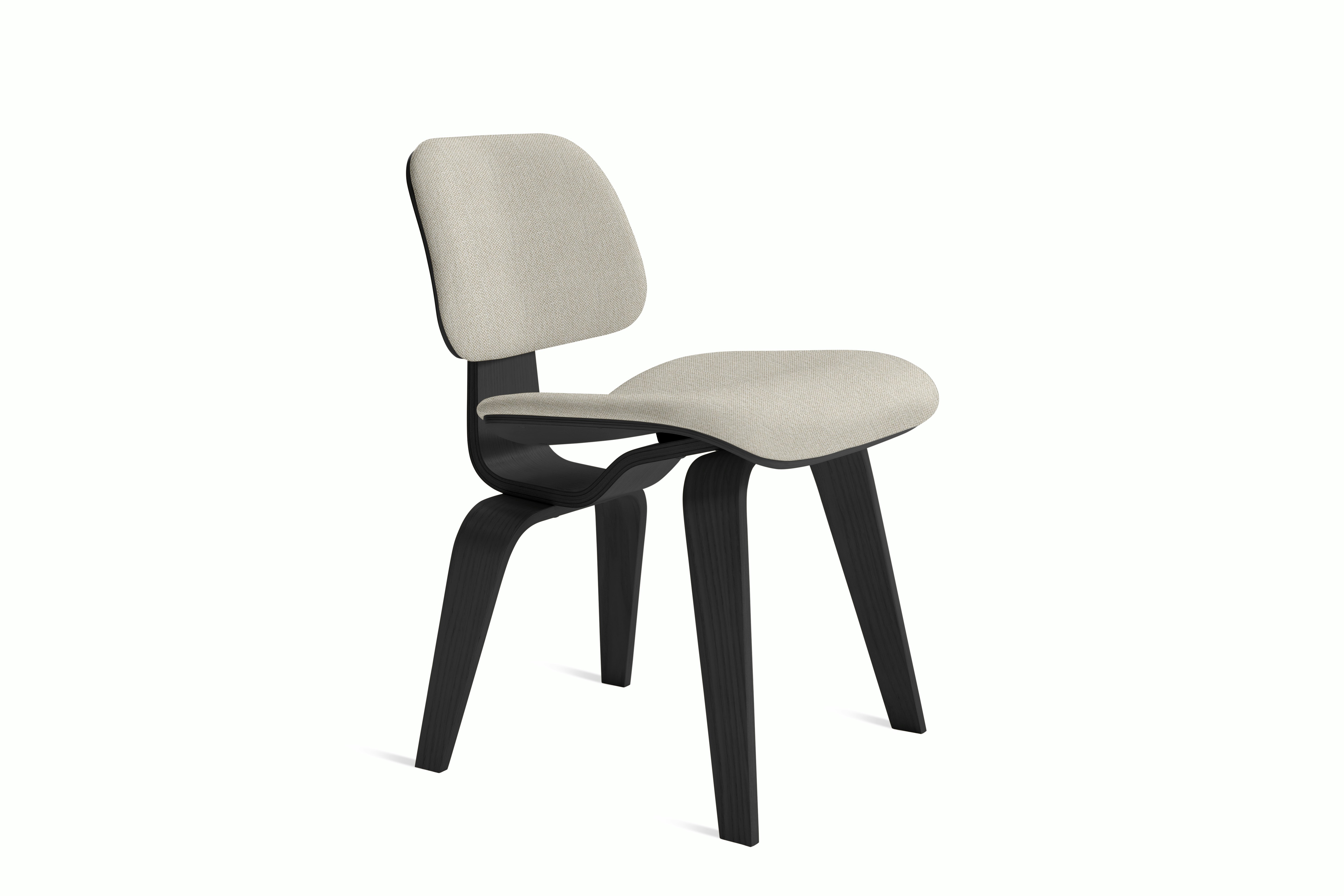 Eames Molded Plywood Dining Chair Wood Base (DCW) in Ebony,  Mode,  Shell