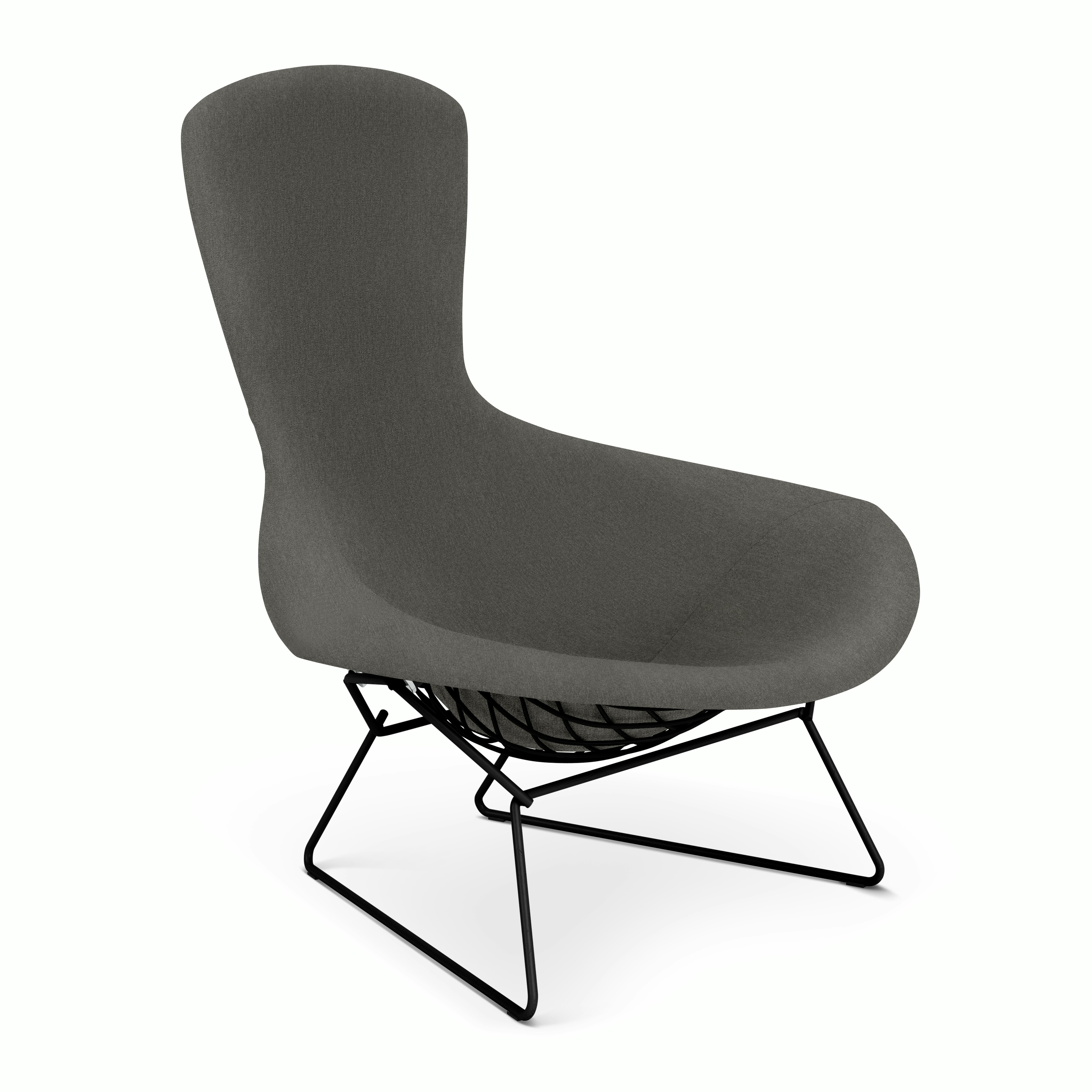 Bertoia Bird Lounge Chair,  Black,  Full Cover,  Aegean,  Licorice