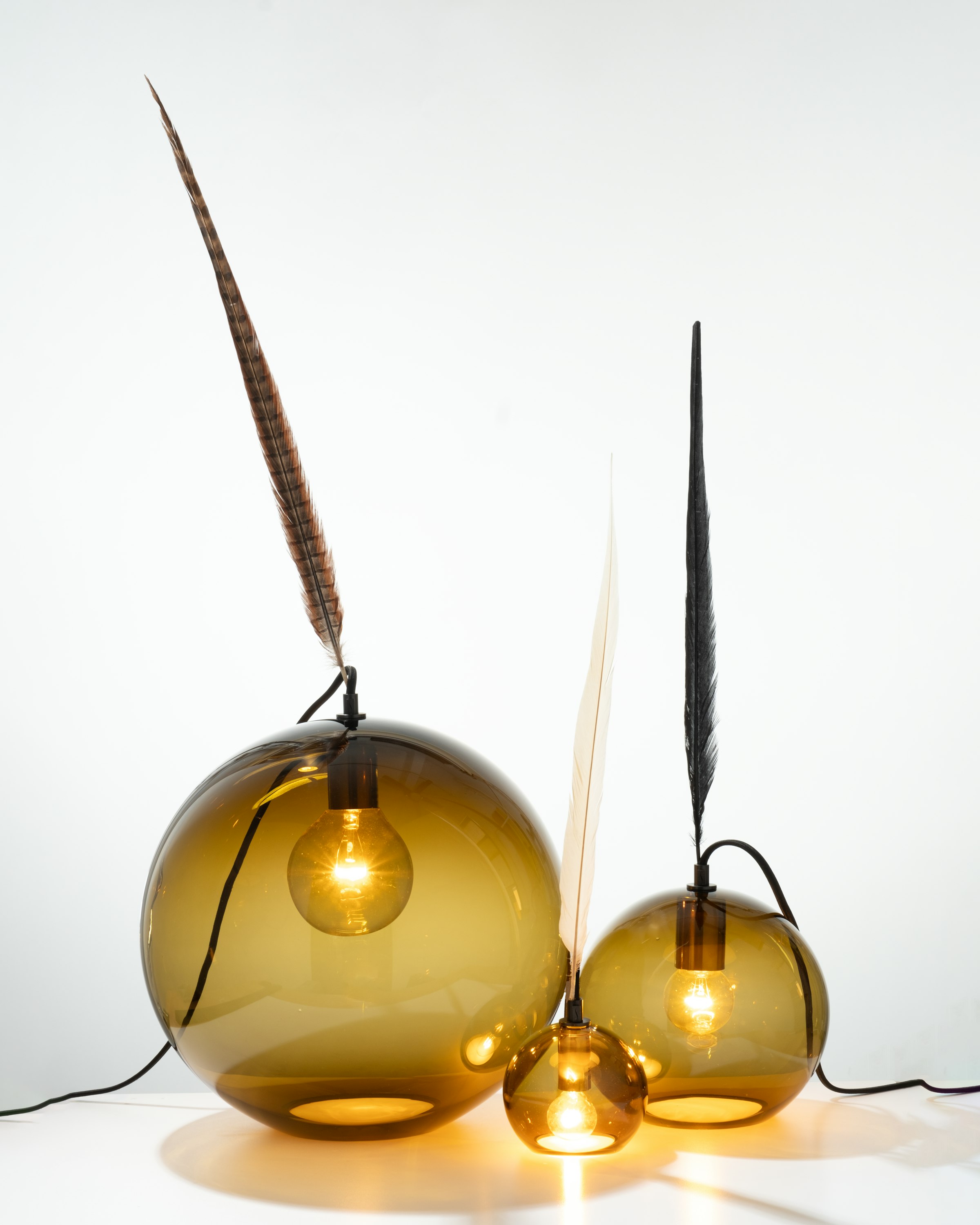 The Smoky Feather Table Lamp