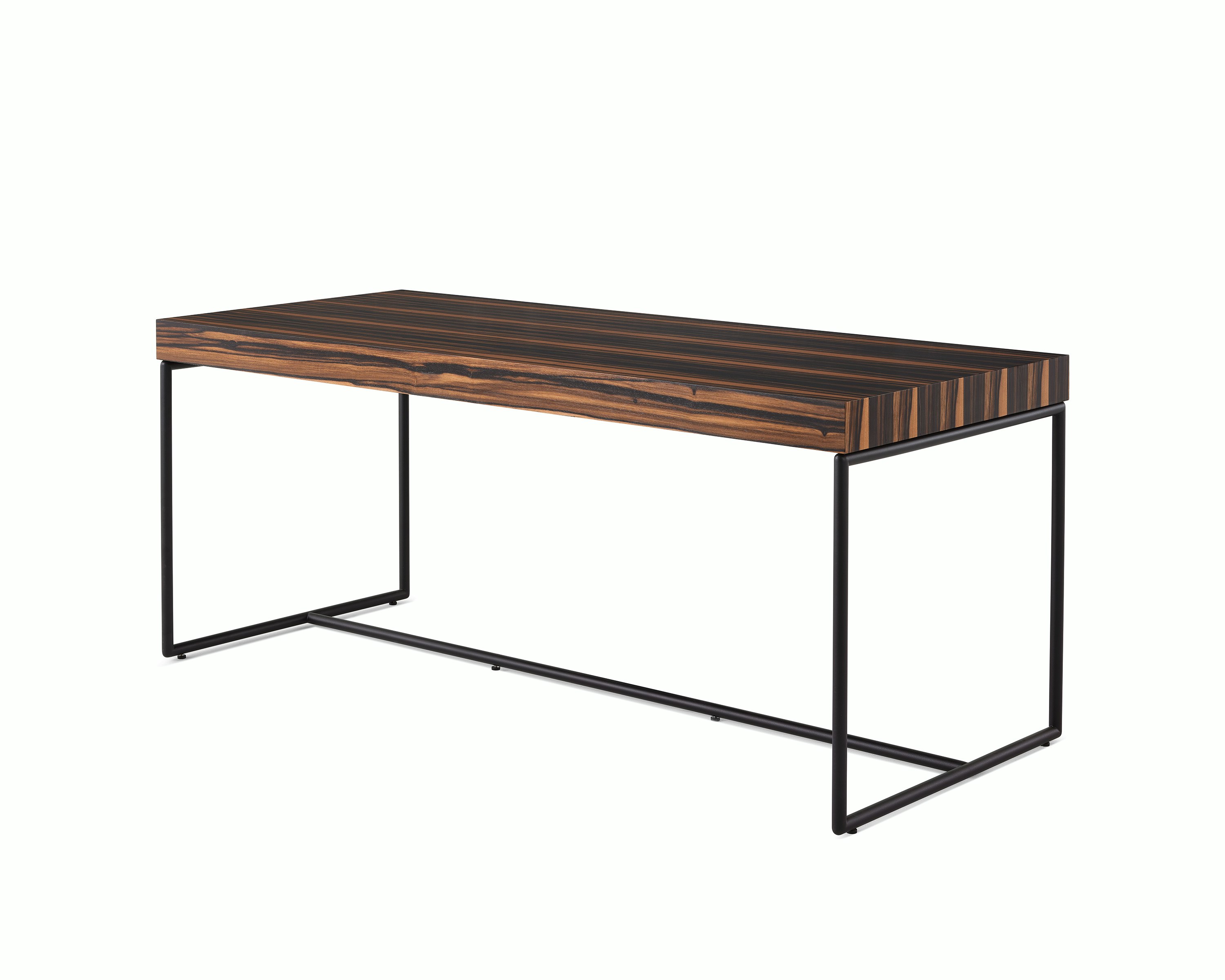 Domino Desk with ebony top and black base.