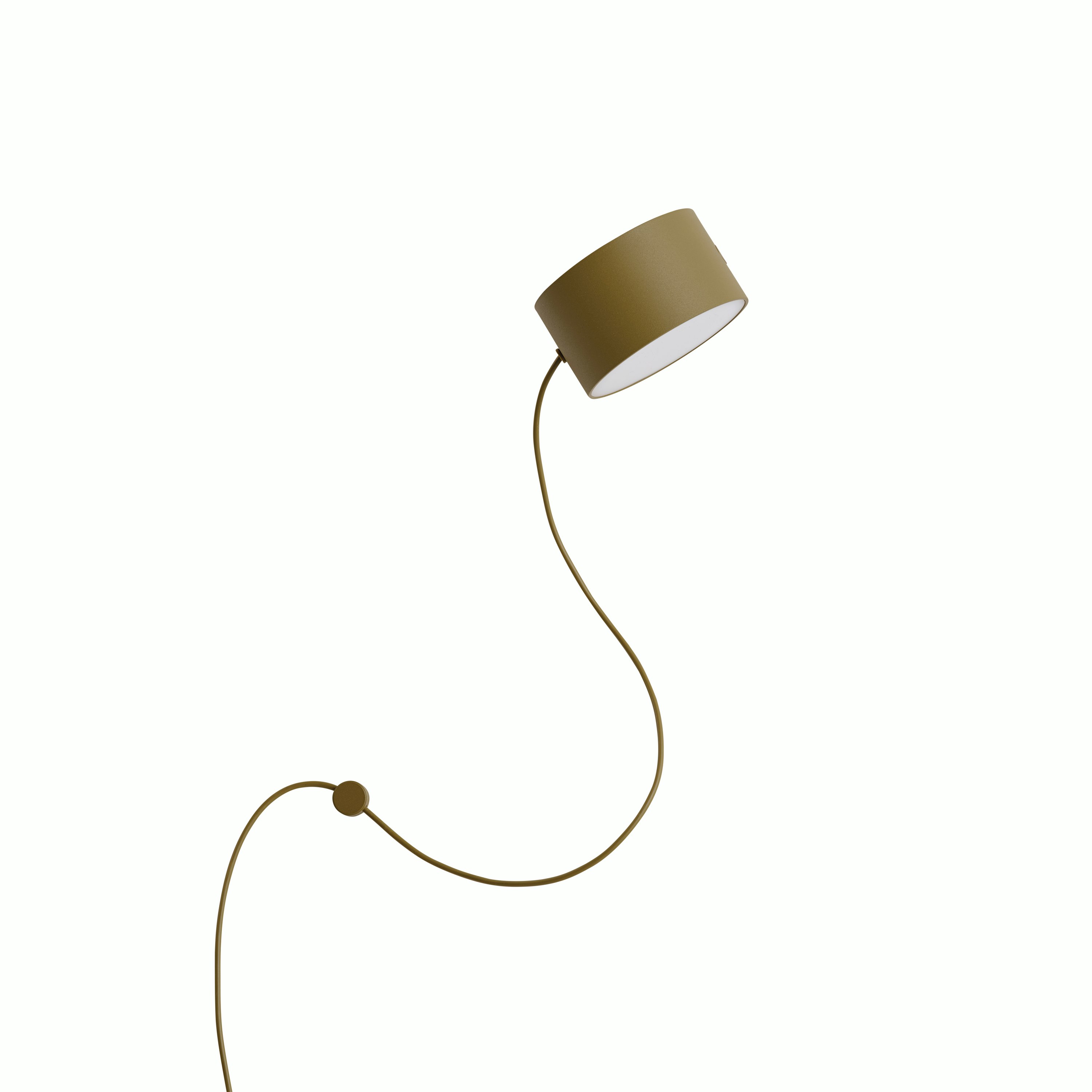 Post wall lamp brown green
