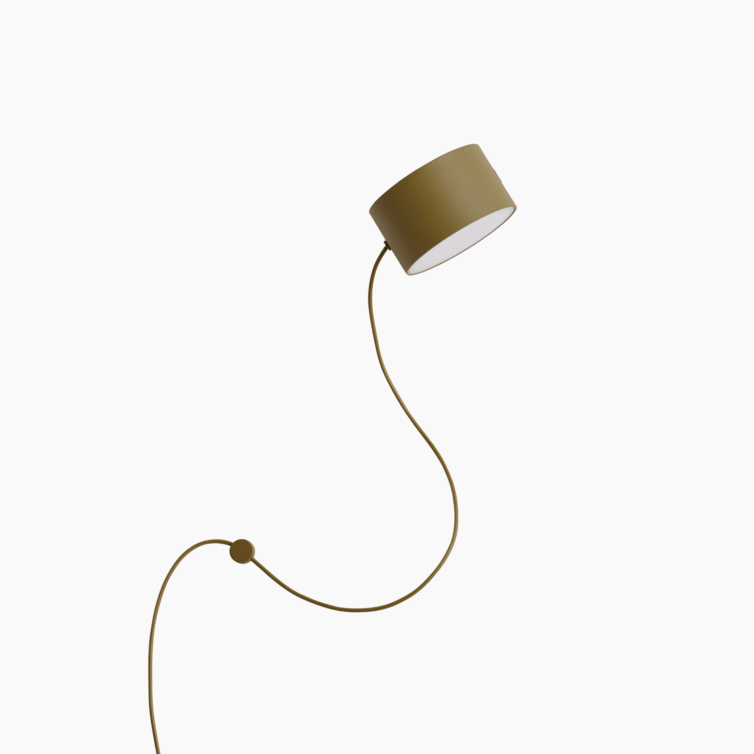 Post wall lamp brown green