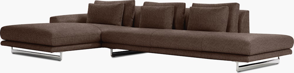 A bear Lecco Open Sectional with Chaise viewed from the front