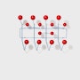 Eames Hang-It-All, Blue/Red
