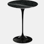 Saarinen Side Table - 16",  Round,  Granite,  Black Andes,  Black"