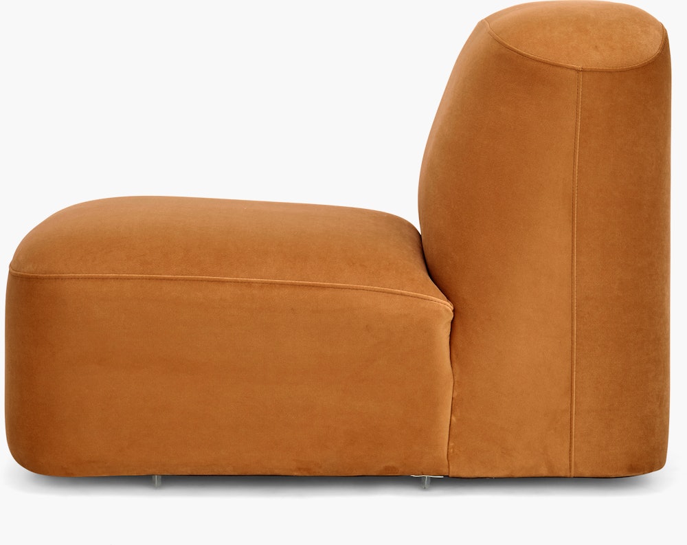Muse Armless Single Seater, Velvet Caramel