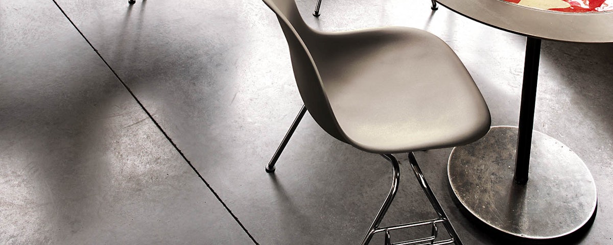 Eames Molded Plastic Side Chair, Stacking Base