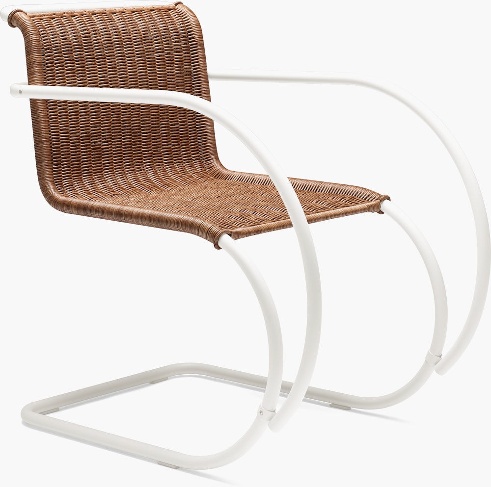 MR Armchair - Armchair, Rattan, White