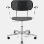 Co Veneer Task Chair in Black and Aluminum