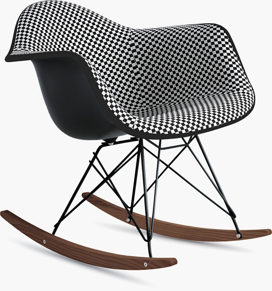 Eames Upholstered Molded Plastic Armchair, Rocker Base – Design