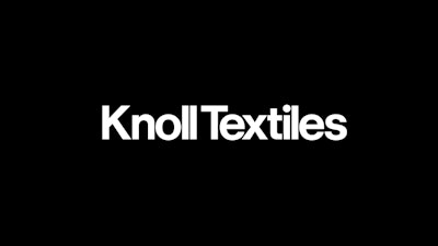 KnollTextiles-logo op een zwarte achtergrond.