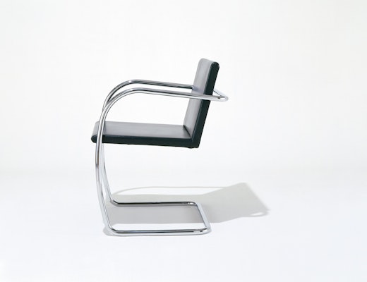 Mies van der Rohe Tubular Brno Chair Knoll Mies black leather Tubular Brno Chair