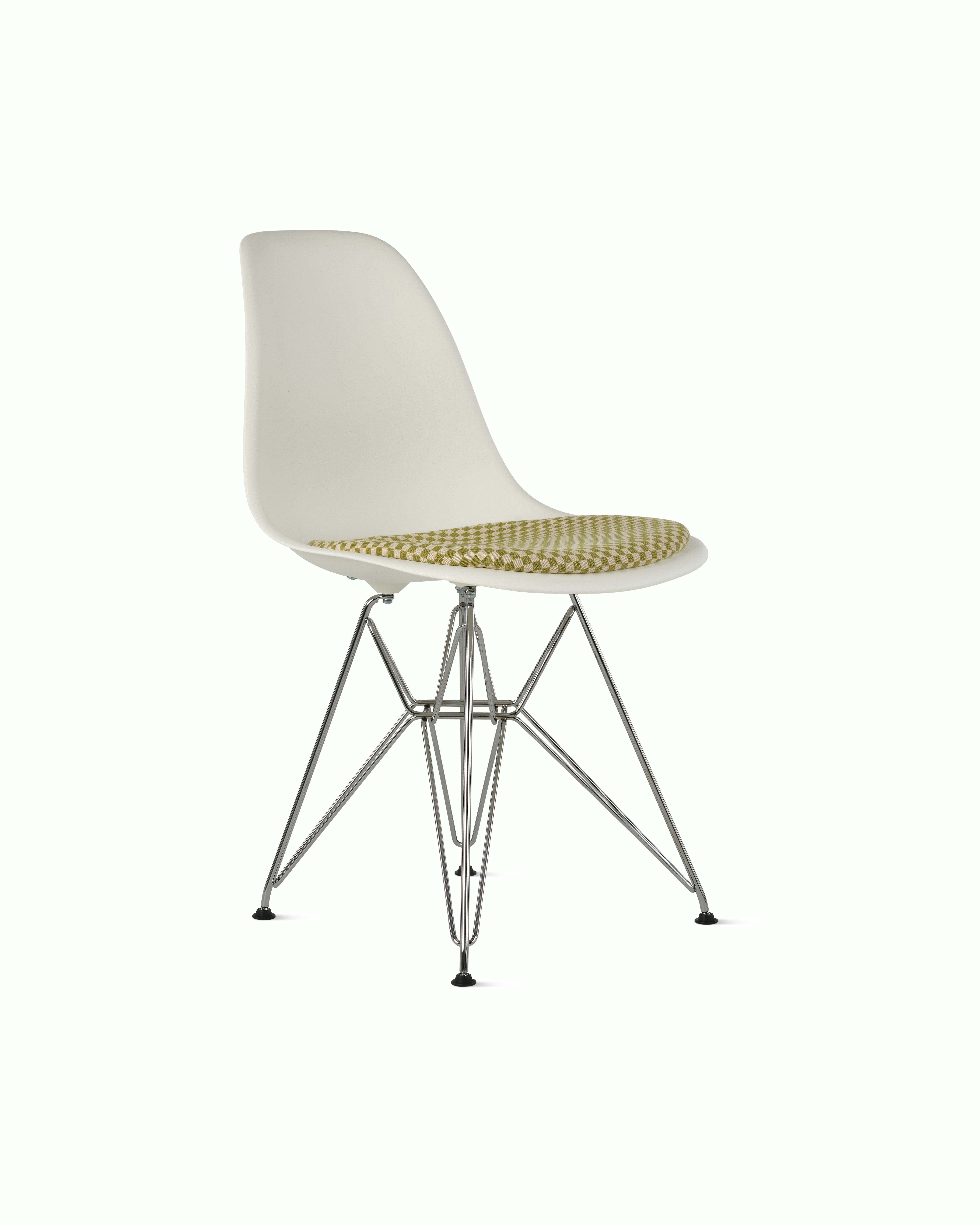 Eames Molded Plastic Side Chair with Seat Pad