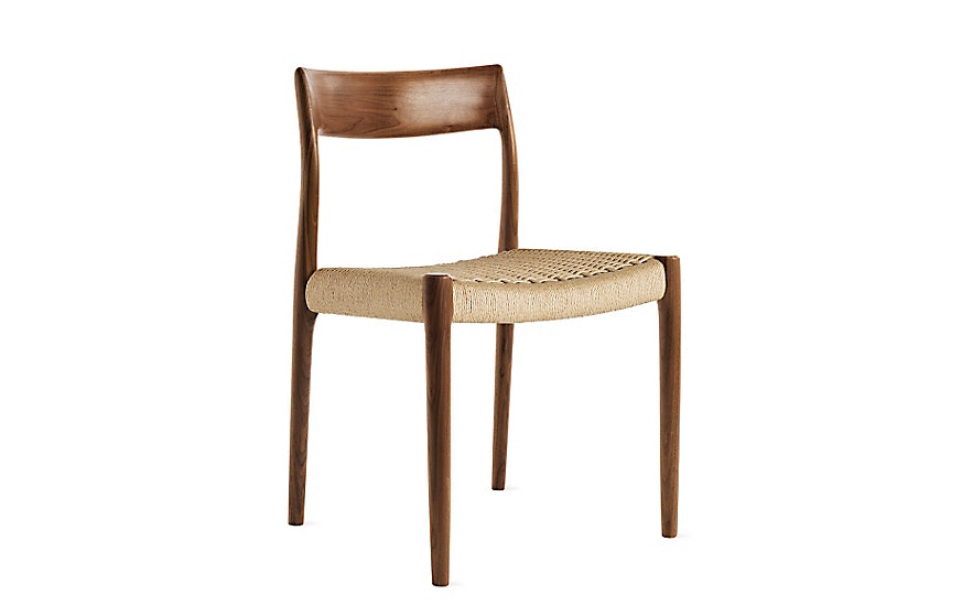 M&oslash;ller Model 77 Side Chair, Woven Seat
