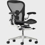Aeron Onyx, Posturefit back support, with tilt limiter and adjustable arms