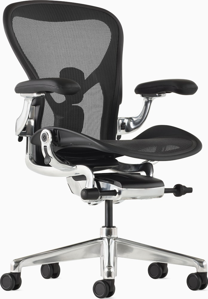 Aeron Onyx, Posturefit back support, with tilt limiter and adjustable arms
