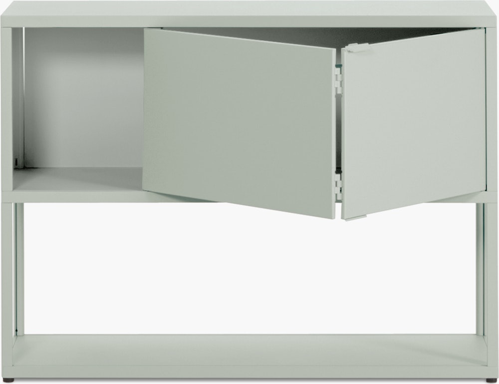 New Order Bookshelf - Low Single with Doors