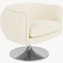 D'Urso Swivel Lounge - Knoll Boucle, Pearl