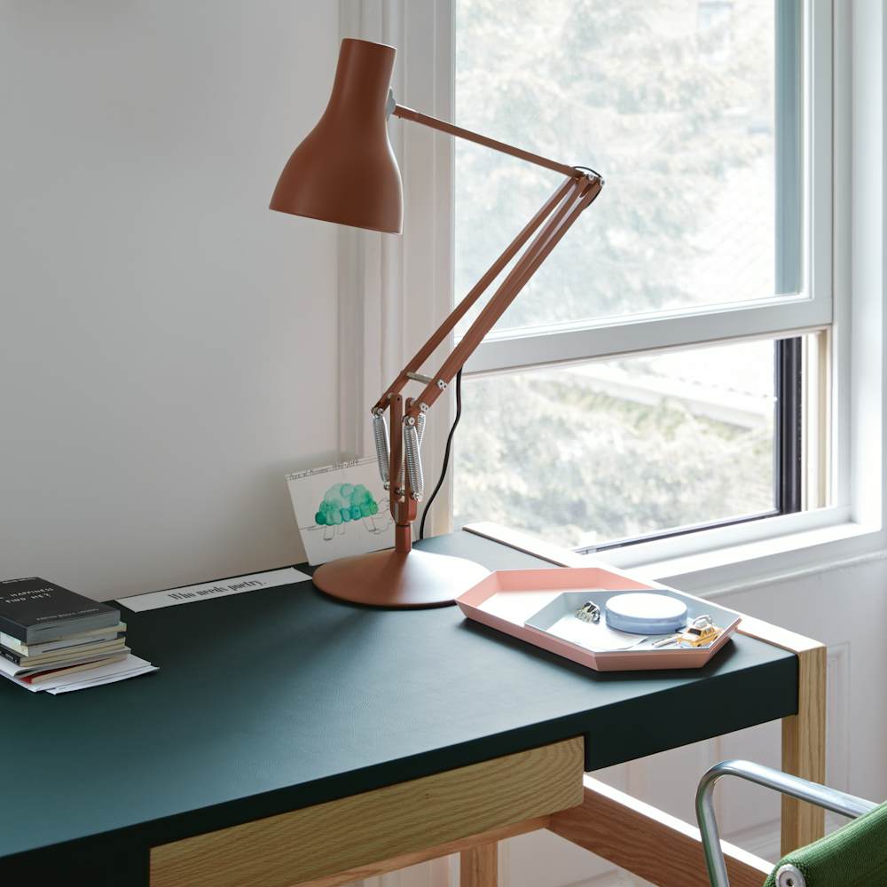 Risom Desk with Type 75 Task Lamp