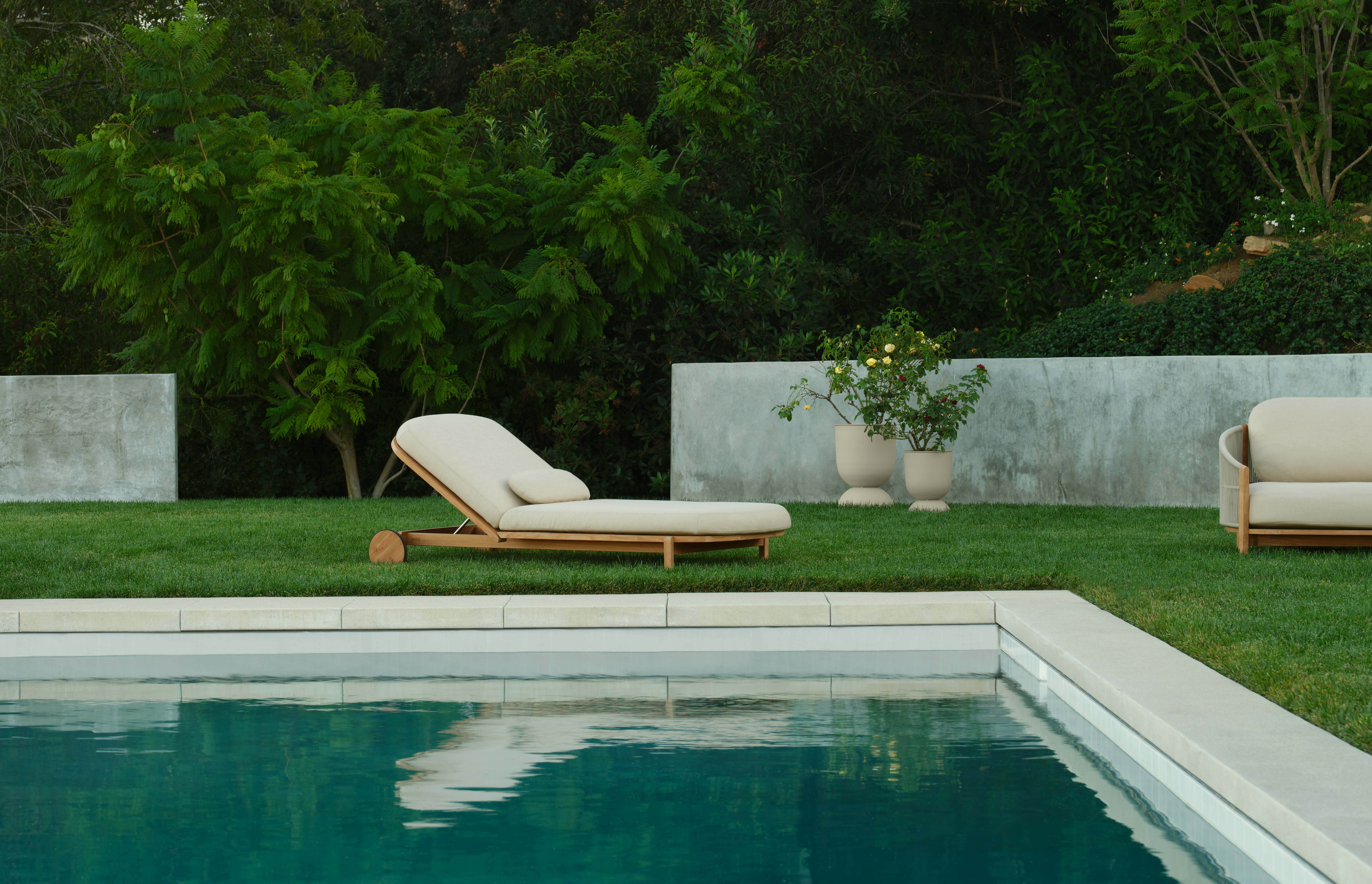 Softlands Outdoor Sofa and Softlands Outdoor Adjustable Chaise Lounge