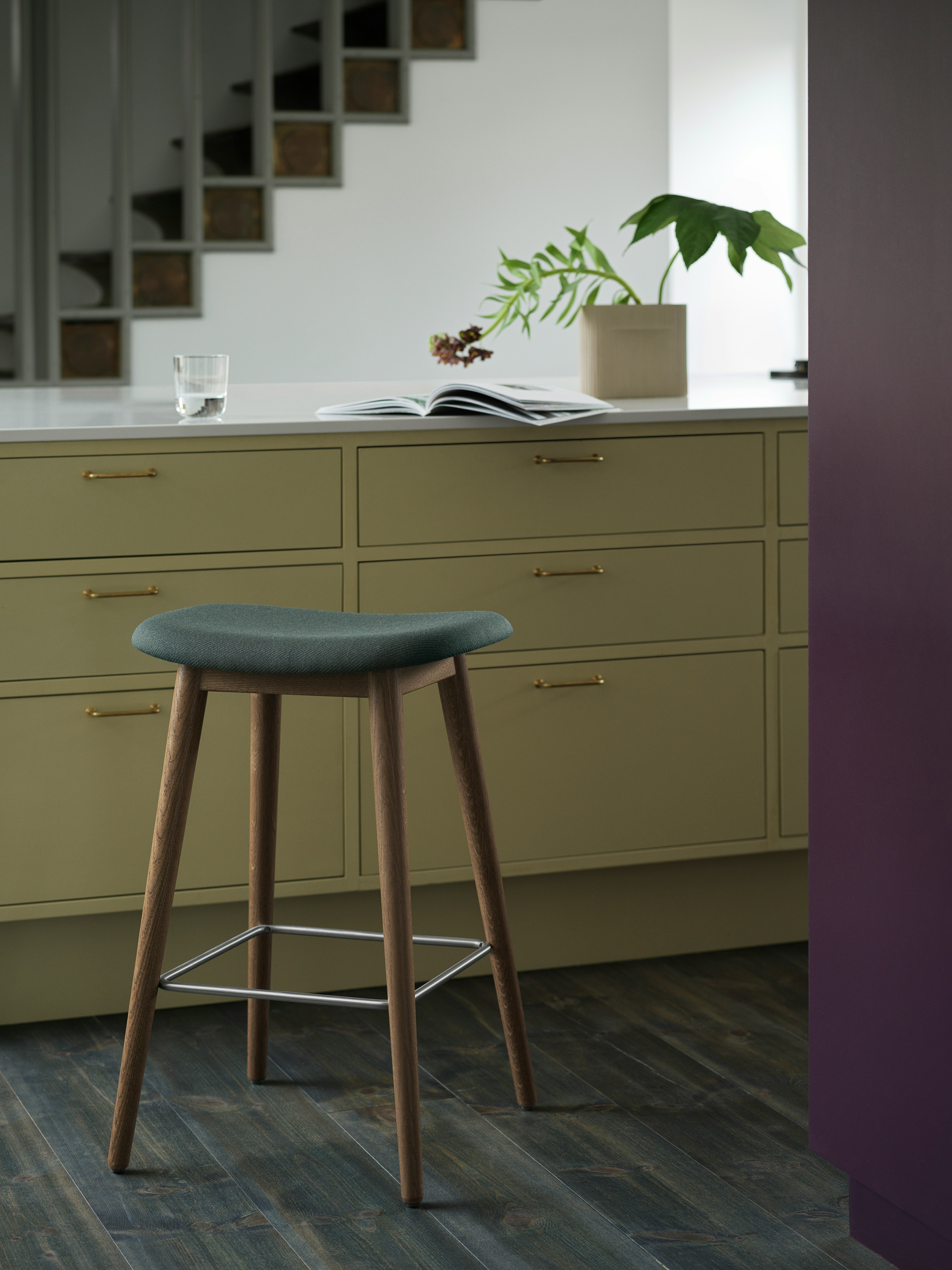 Fiber Backless Counter Stool
