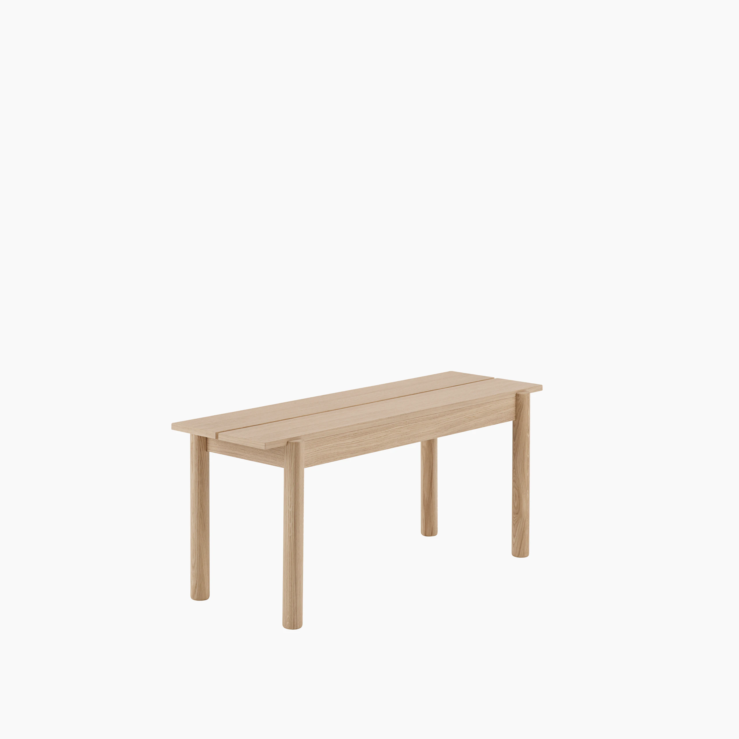 Linear wood oak bench 110 Muuto