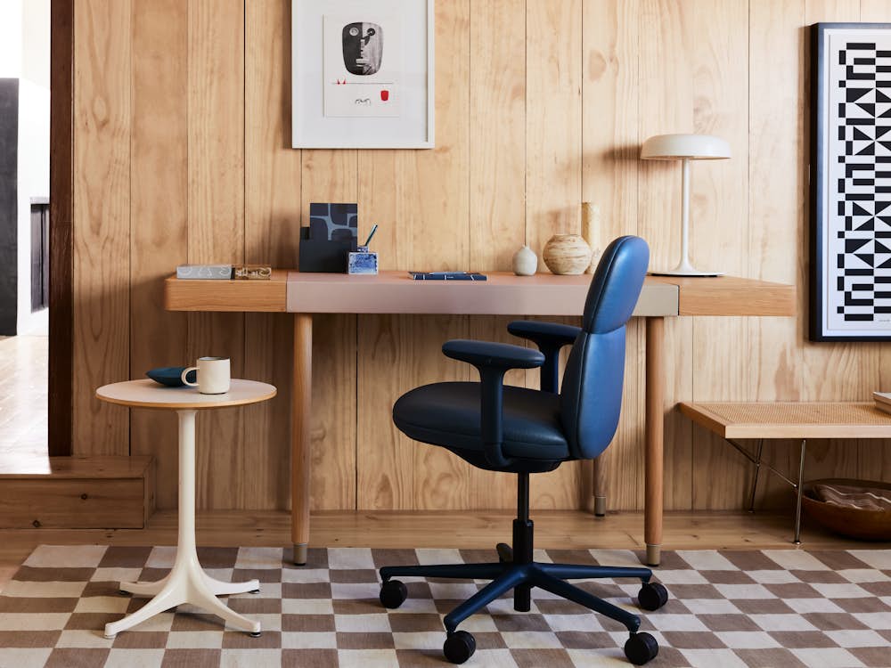 Asari Chair and Leatherwrap Desk