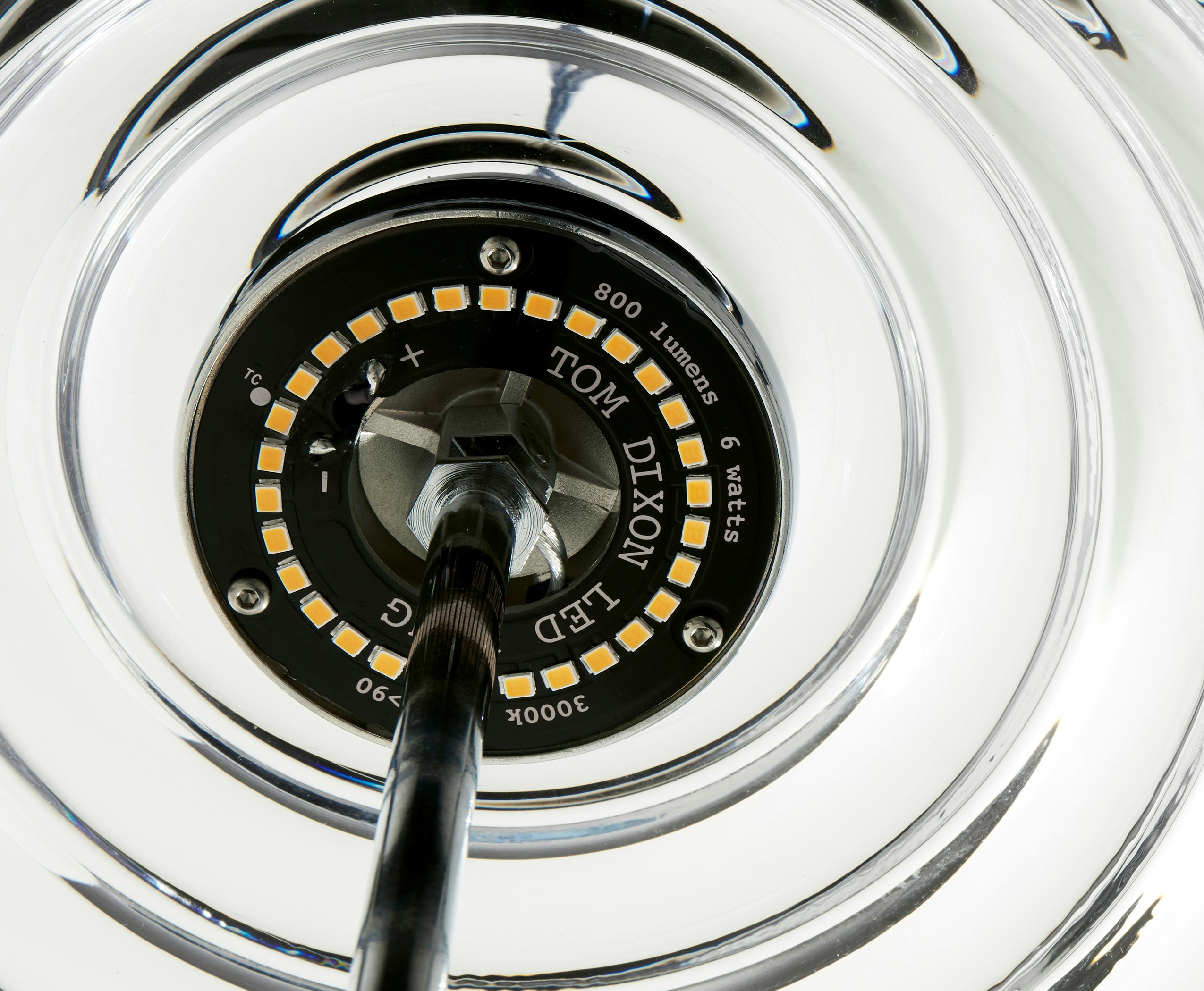 Press Pendant Sphere Clear LED - Glass