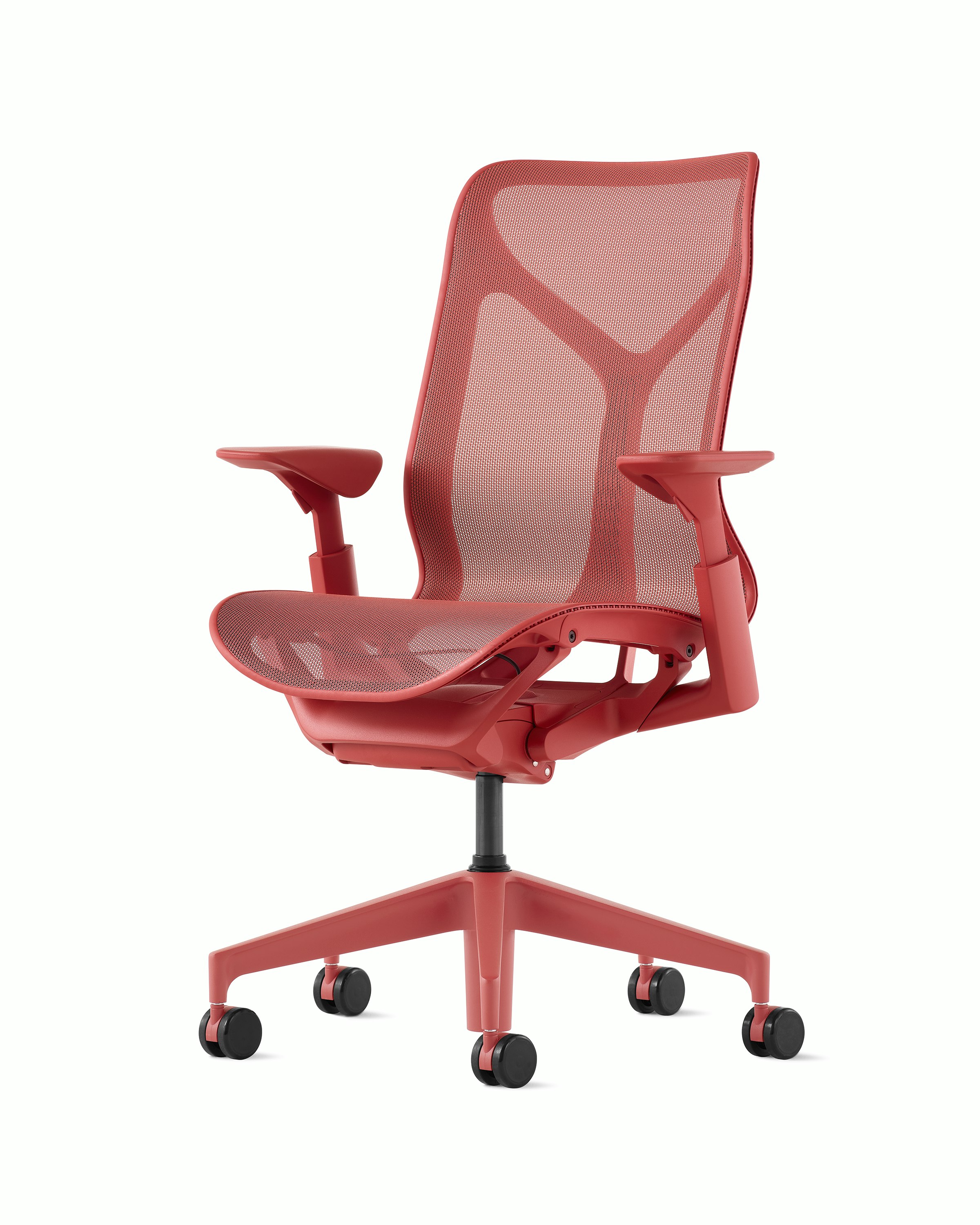 A canyon mid-back Cosm Chair with height adjustable arms.