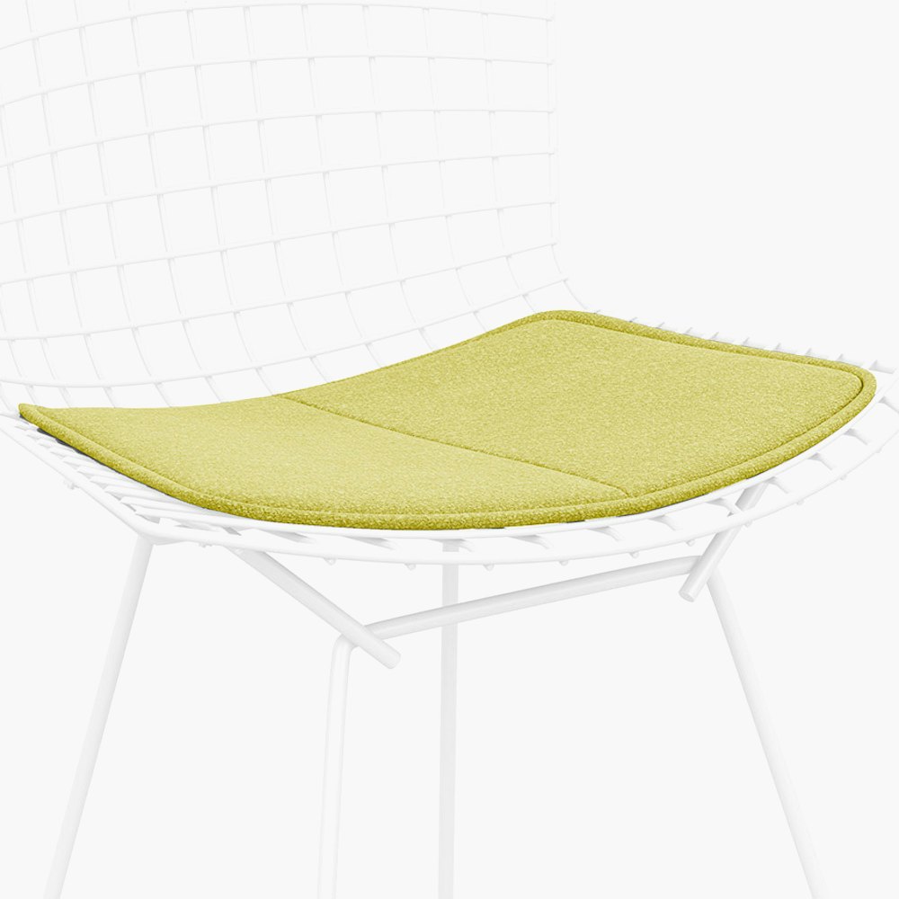 Bertoia Dining Seat Pad- Classic Boucle, Chartreuse