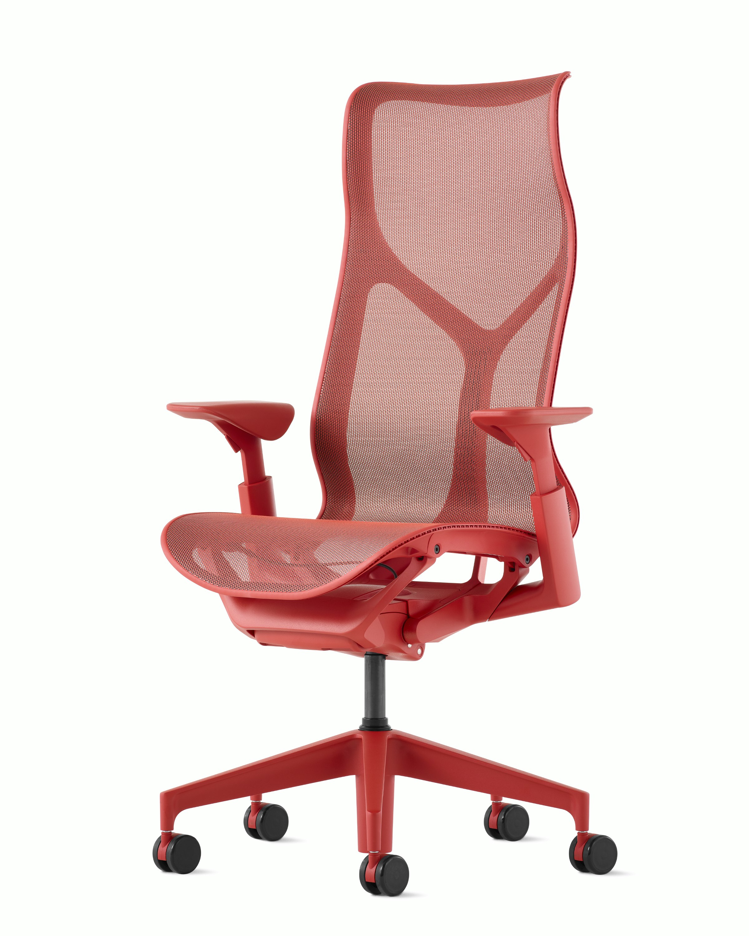 A canyon high-back Cosm Chair with height adjustable arms.