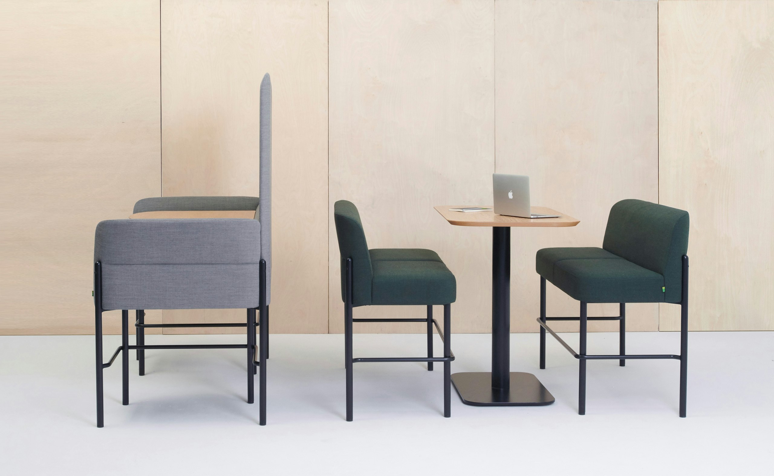 Hue Lounge Furniture collection, showing sofas and a table from the collection.