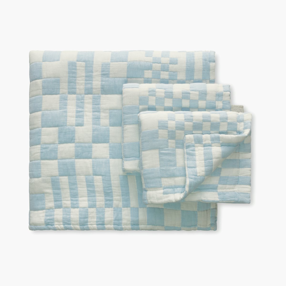 Dusen Dusen Blue Check Bedding