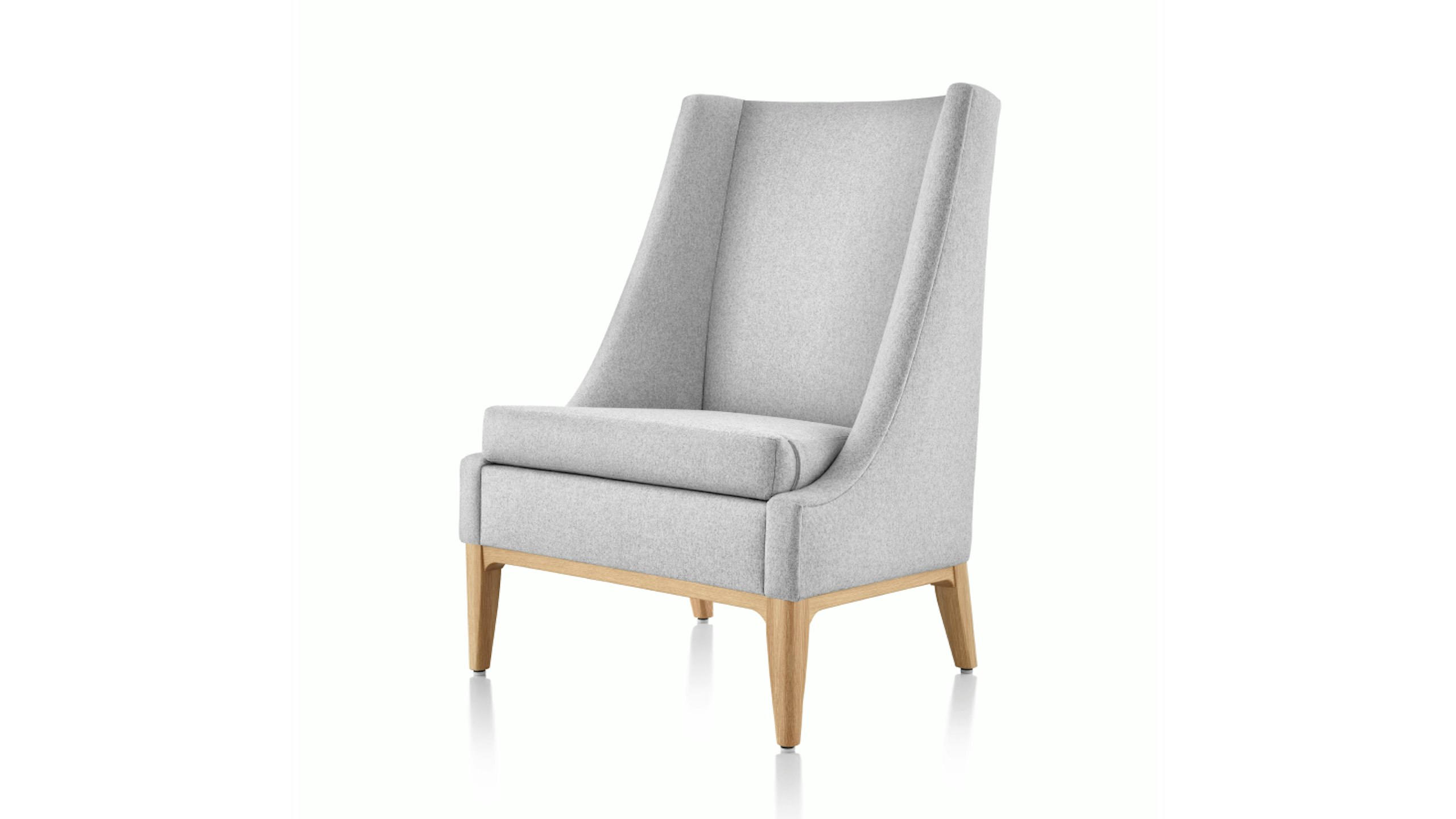 A light grey Nemschoff Iris Lounge Chair by Herman Miller