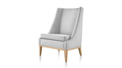 A light grey Nemschoff Iris Lounge Chair by Herman Miller