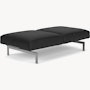 Avio Bench - Two Seater, Volo Leather, Black, Polished Chrome