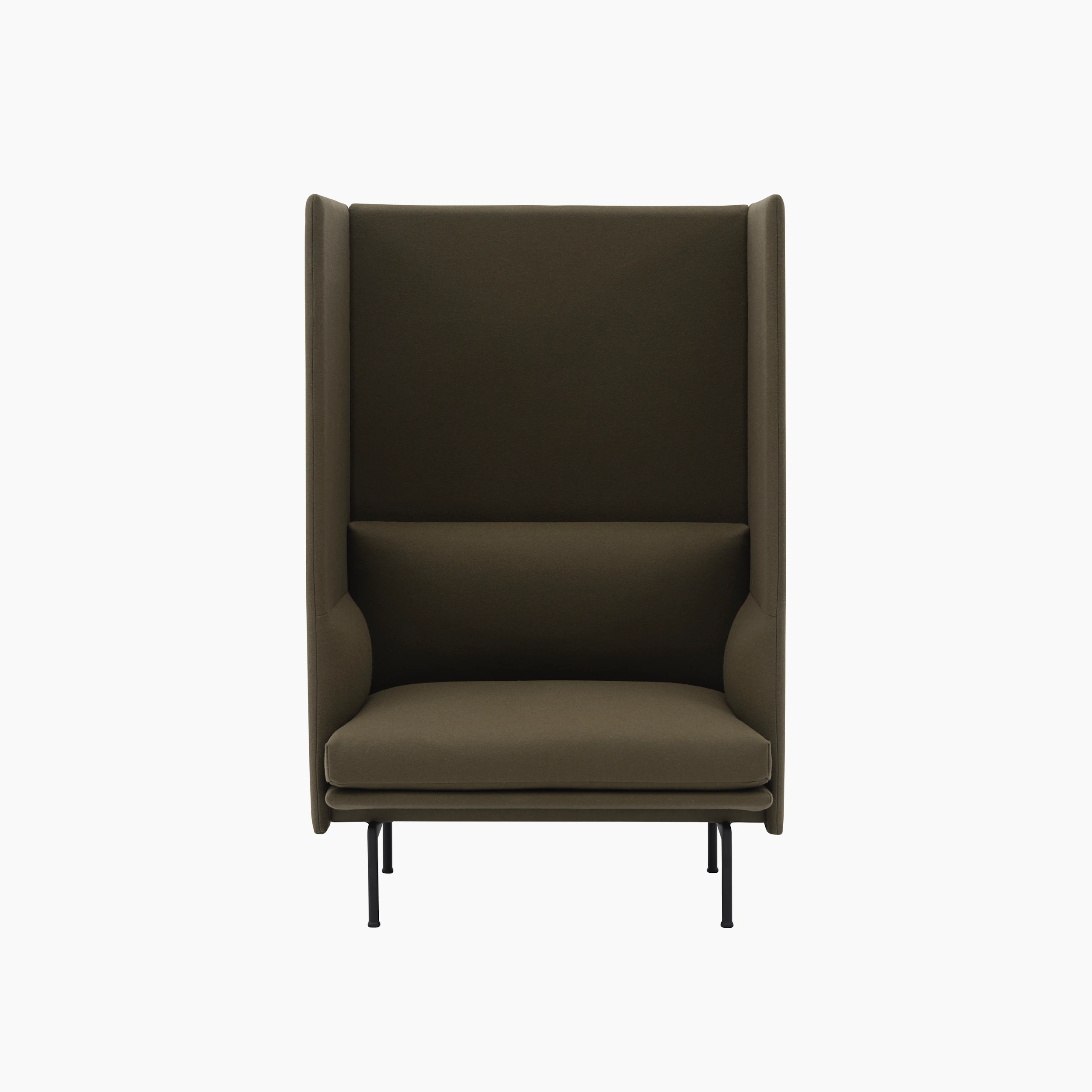 Outline highback sofa 125 1 seater divina 984 black Muuto